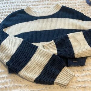 Navy and White Striped Sweater